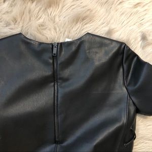 Zara Dresses - Zara Black Faux Leather Mini Dress Zara Dresses - Zara Black Faux Leather Mini Dress